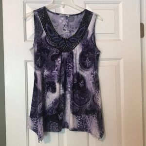 Purple top.  Size medium.